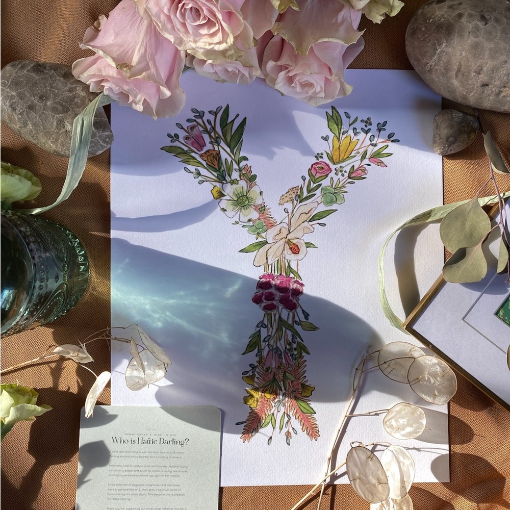 Hattie Darling - 8x10” Monogram Art Print - Y